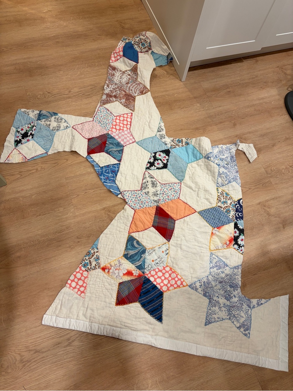 Handmade Star Patchwork Cutter Quilt Scraps